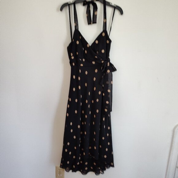 Nine West Dresses & Skirts - Ladies SZ 2 Nine West Silk Black Polka Dot Babydoll Halter Dress